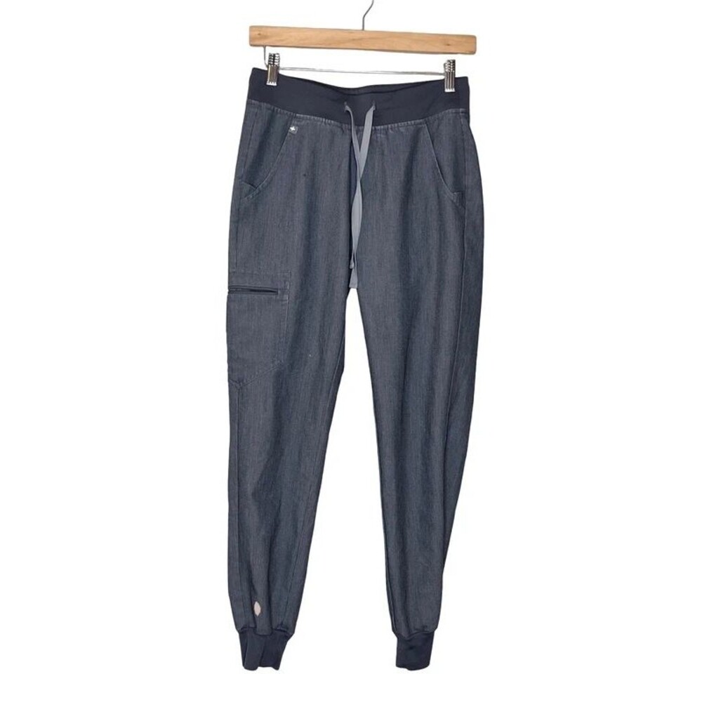 Figs Gray Drawstring Waist Cargo Joggers Sz XS